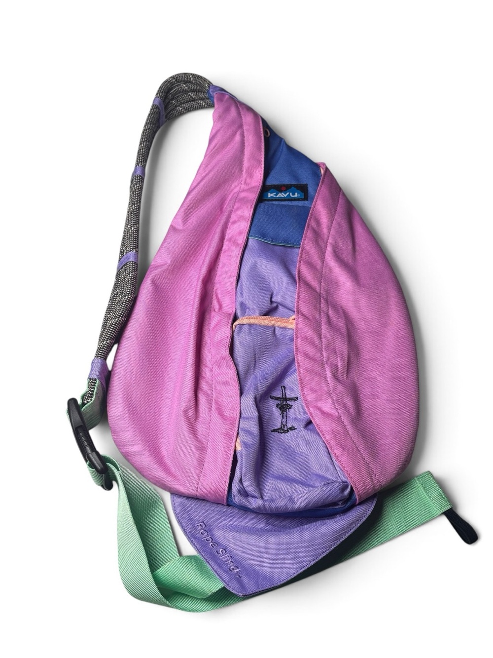 KAVU Rope Sling Crossbody Bag Gem Crush Pink Purple Sporty Gorpcore Casual